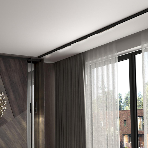 Трековый св-к для низков.шинопровода IP20 LED 4000K 12W 48V FLUM черный B NOVOTECH