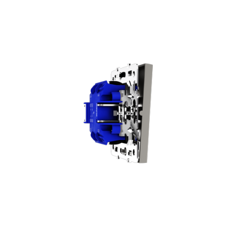 Выключатель встраиваемый Voltum S70 двухклавишный с подсветкой 10А, (кашемир)