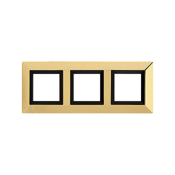 Рамка из металла, "Avanti", золотая, 3 поста (6 мод.) DKC