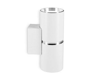 Настенный светильник со сменной лампой GU10 FW2476/2 WH/CH белый/хром GU10/2 max 12W 145*55*80 Ambrella Light