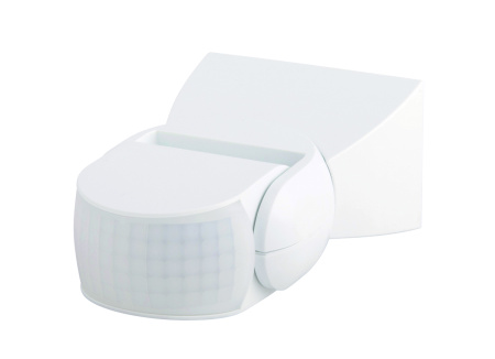 Donel Датчик движения настенный, уличный, 3-х пров., обзор 180º, макс.1200 Вт., белый, IP65 Donel Датчик движения настенный, уличный, 3-х пров., обзор 180º, макс.1200 Вт., белый, IP65