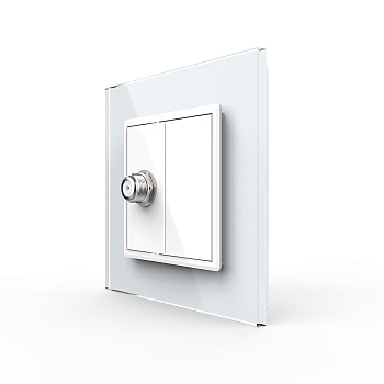 Розетка спутниковая SAT Белая Livolo