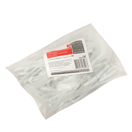 Дюбель-хомут для круглого кабеля (5-10мм) белый (100шт) PROxima EKF