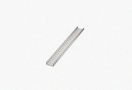 Лоток замковый перфорированный ЛМЗ 250х50х3000 УТ1,5, оцинкованный лист, S1,5