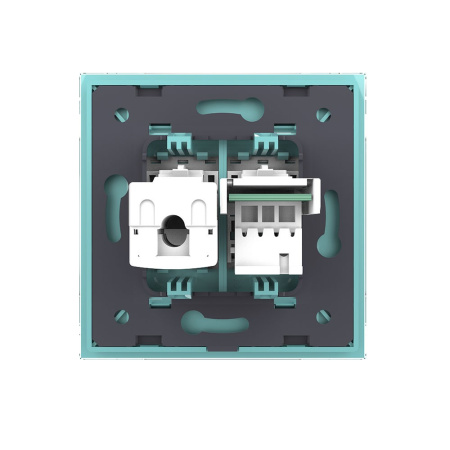 Розетка ТЛФ/КОМП RJ-45 Зеленая Livolo