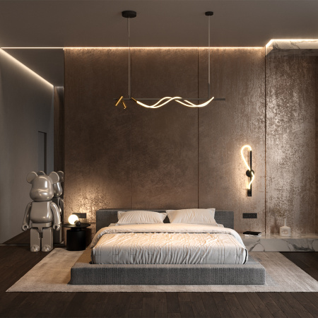 Подвесной светильник LED 30Вт Черный IP20 Tau MOD166PL-L30GB3K Maytoni