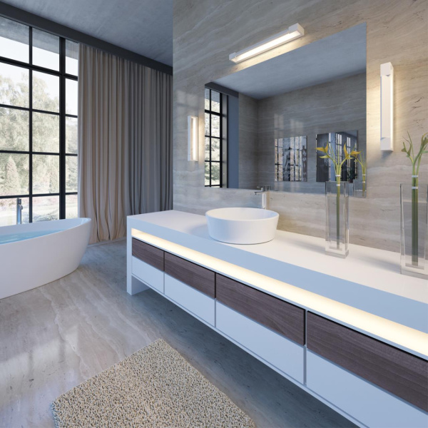 Настен.поворотн.св-к LED 4000K 12W 220V IP44 ARNO бел/металл ODEON LIGHT