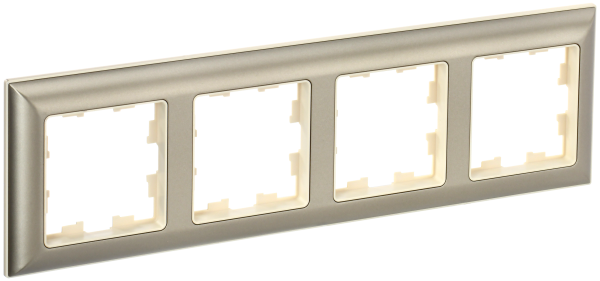 BRITE Рамка 4-мест. РУ-4-Бр беж./шамп. IEK