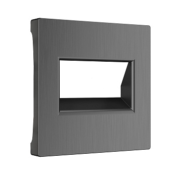 Накладка для двойной розетки Еthernet RJ-45 (графит рифленый) СУ IP20 Werkel