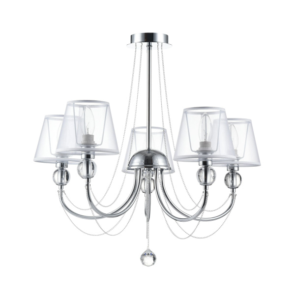 Люстра 5*E14 40Вт Хром IP20 Beverly FR5661-PL-05-CH Freya