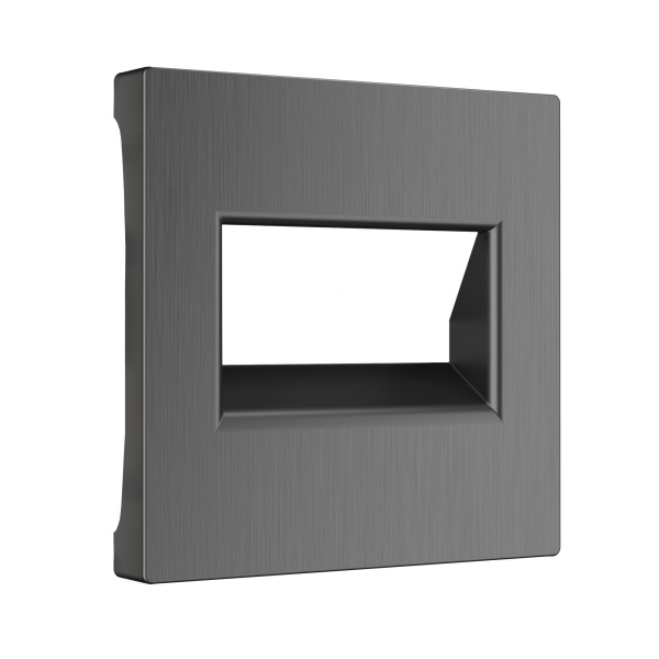 Накладка для двойной розетки Еthernet RJ-45 (графит рифленый) СУ IP20 Werkel