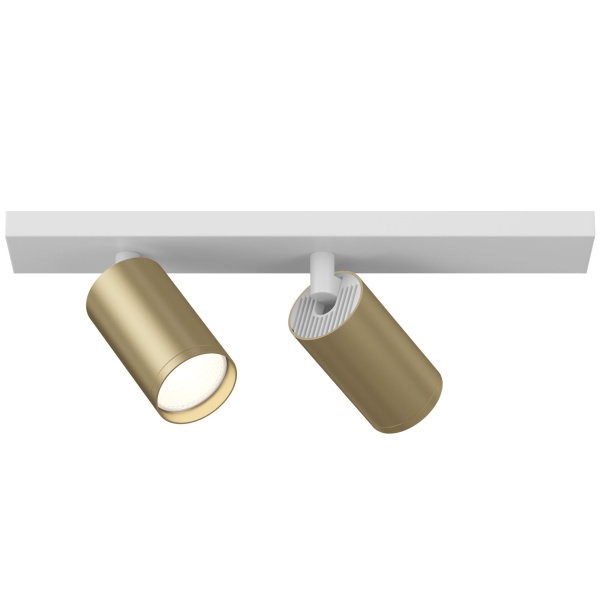 Потолочный светильник 2*GU10 10Вт Белый и Матовое золото IP20 FOCUS S C051CL-2WMG Technical