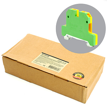 LD551-4-25 ЗНИ Зажим наборный изолированный (винтовой) 2,5 мм² (JXB 2,5), желтый,зеленый STEKKER