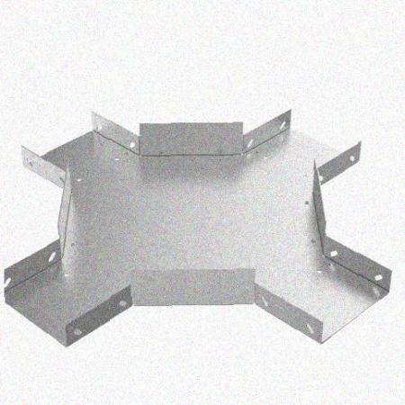 Лоток крестообразный замковый глухой КМЗГ 100х50 УТ1,5, оцинкованный лист, S0,8