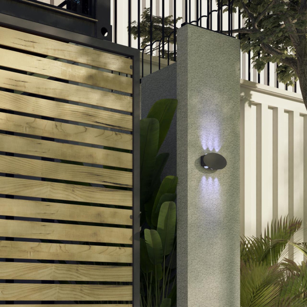 Ландшафтный настенный св-к IP54 LED 4000K 6W 85-265V CALLE темно-серый D NOVOTECH