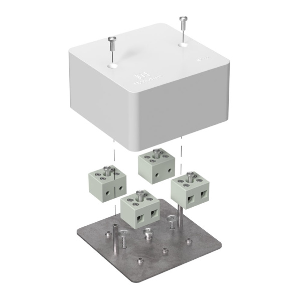 Коробка огнестойкая для кабель-канала 40-0460-FR6.0-8 Е15-Е120 85х85х45 RAL9003 Промрукав (44 шт/уп)