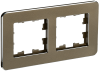 BRITE Рамка 2-мест. РУ-2-1-Бр металл латунь RE IEK