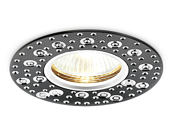 Встраиваемый потолочный точечный светильник A801 BK/AL сатин/черный MR16 Ambrella Light