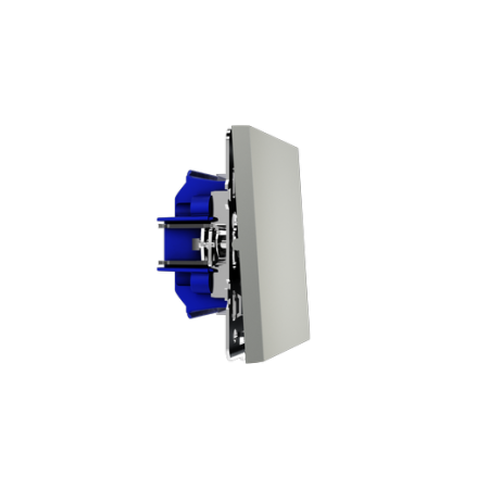 Выключатель с самовозвратом встраиваемый Voltum S70 одноклавишный 10А, (сталь)