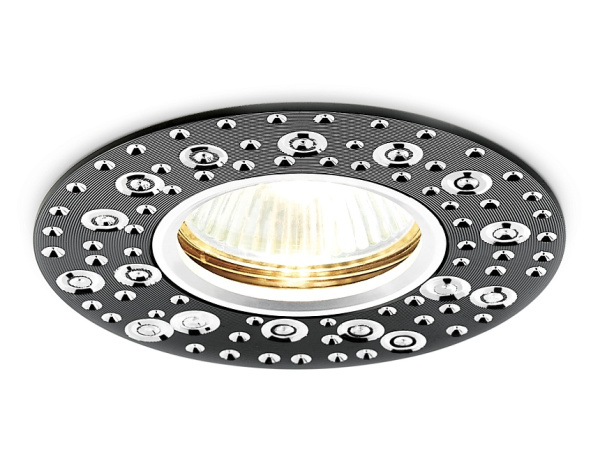 Встраиваемый потолочный точечный светильник A801 BK/AL сатин/черный MR16 Ambrella Light