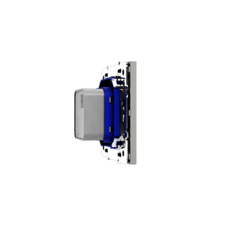 Розетка телевизионная встраиваемая Voltum S70 оконечная TV+SAT, (сталь)