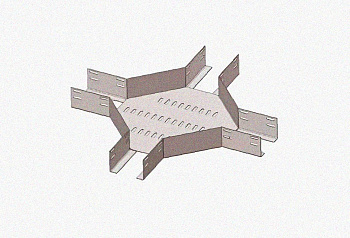 Лоток крестообразный глухой КМГ 400х80 У3, окрашенный, S1,5