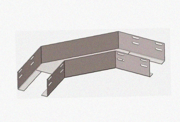 Лоток угловой глухой КГГ 200х65-135 У3 поворот на 135, окрашенный, S1,5