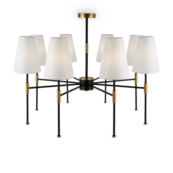 Люстра 8*E14 40Вт Черный и Латунь IP20 Tida FR5196PL-08BBS Freya