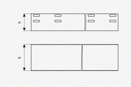 Лоток глухой ЛМГ 50х50х3000 УТ1,5, оцинкованный лист S1,5