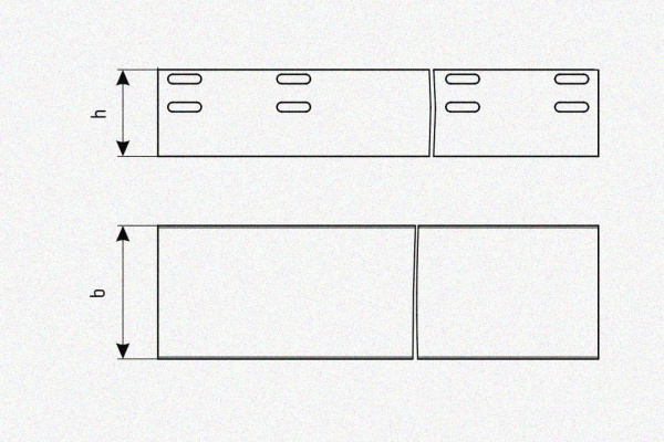 Лоток глухой ЛМГ 50х50х3000 УТ1,5, оцинкованный лист S1,5