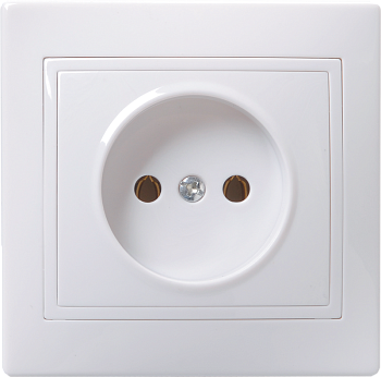 Розетка 1-местная РС10-2-КБ без з/з без защитной шторки 10А керамика КВАРТА белый IEK