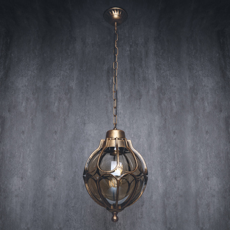 Светильник садово-парковый Feron PL3805 круглый на цепочке 60W 230V E27, черное золото