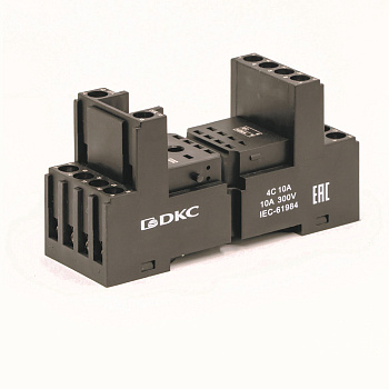 Колодка низкопрофильная 2-х уровневая с винтовыми клеммами для реле на 4 группы DKC