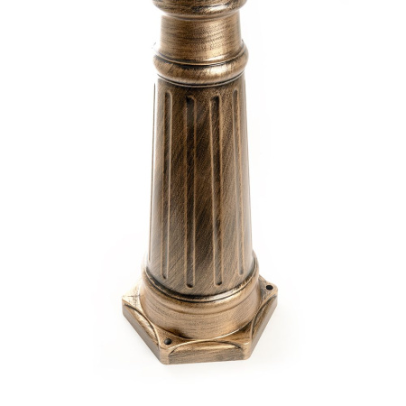 Светильник садово-парковый Feron PL158 шестигранный, столб 3*60W E27 230V, черное золото