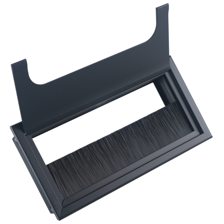 Donel Кабельный громмет (лючок) в стол, 160*80мм, цвет: черный