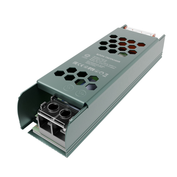 PS3-46 Блок питания 12В, 40 Вт, 3,33 А, IP20, алюм., 120х36х23 мм OGM