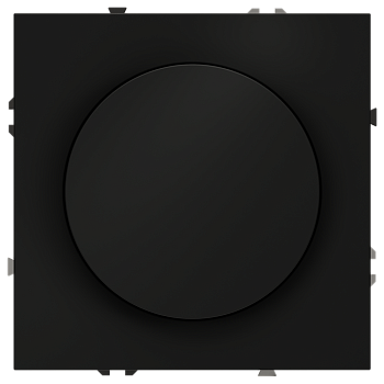 Светорегулятор встраиваемый Voltum S70 поворотно-нажимной 600 Вт, (черный матовый)