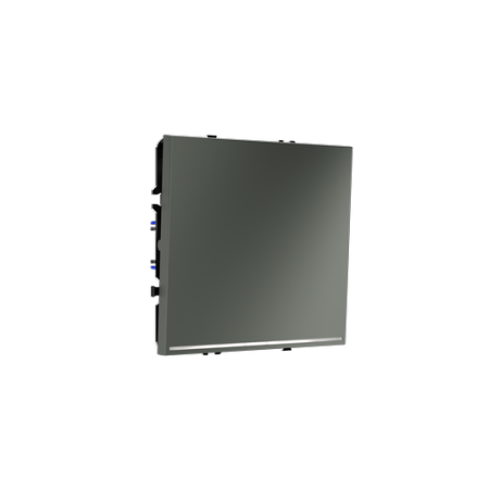 Выключатель встраиваемый Voltum S70 одноклавишный с подсветкой 10А, (титан)