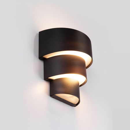 Настенный светодиодный светильник 15Вт 3000К черный IP54 Helix (a039955) Elektrostandard