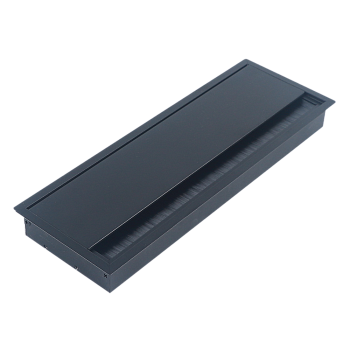 Donel Кабельный громмет (лючок) в стол, 286*101мм, цвет: черный