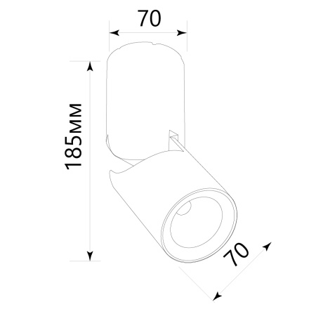 СНЯТ Светодиодный светильник Feron AL517 накладной 10W 4000K черный наклонный