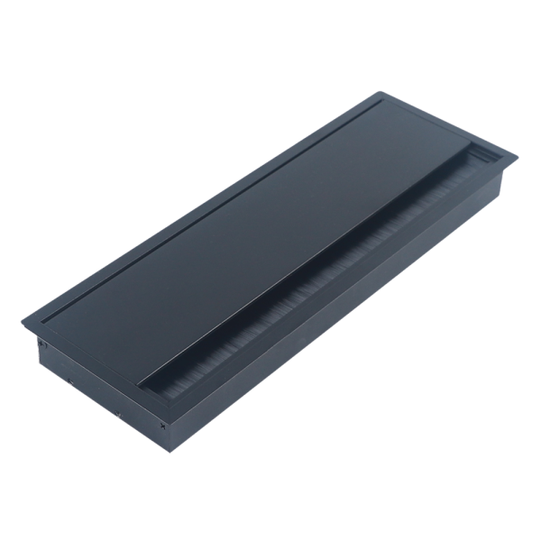 Donel Кабельный громмет (лючок) в стол, 286*101мм, цвет: черный