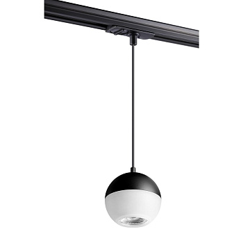 Св-к трековый однофазный,длина провода 1м IP20 GU10 9W 220V GARN черный NOVOTECH