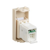 Компьютерная розетка RJ-45 модульная, кат.6А, "Avanti", "Ванильная дымка", 1 модуль DKC