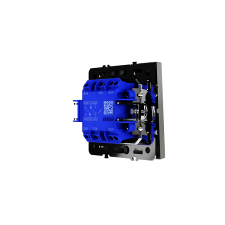 Проходной переключатель встраиваемый Voltum S70 двухклавишный 10А, (титан)
