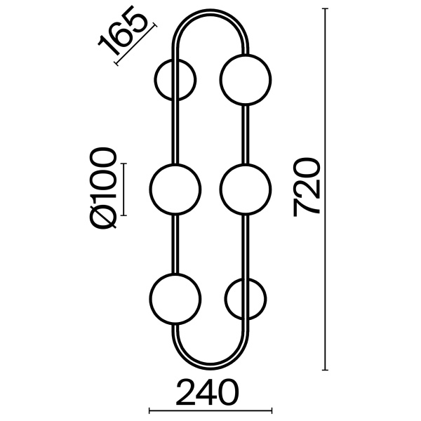 Настенный светильник (бра) 4*G9 25Вт Латунь IP20 Inversion FR5233WL-04BS1 Freya