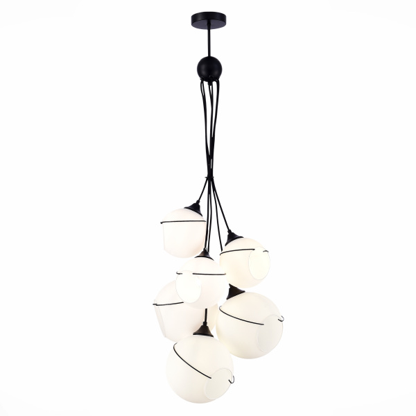 Светильник подвесной Черный/Белый E27 6*60Вт SLE103143-06 EVOLUCE