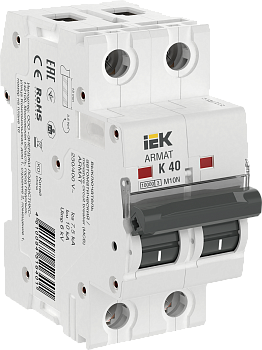 Выключатель автоматический ВА МОД M10N 2П K 40А ARMAT IEK