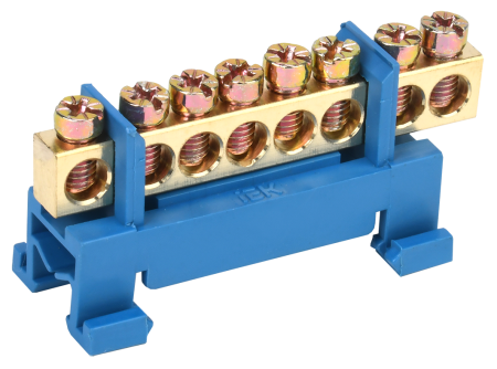 Шина N "ноль" на DIN-изоляторе типа "Стойка" ШНИ-6х9-8-С-С IEK