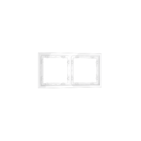 Рамка пластиковая Voltum S70 на 2 поста, (белый глянцевый)